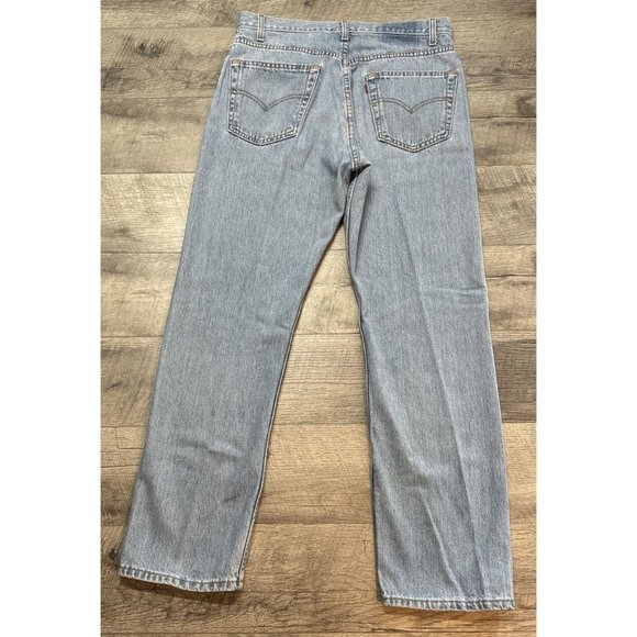 Vintage Levis 505 Jeans Mens 34x30 Blue Denim Stonewashed Straight Leg Light Y2K - Picture 2 of 8